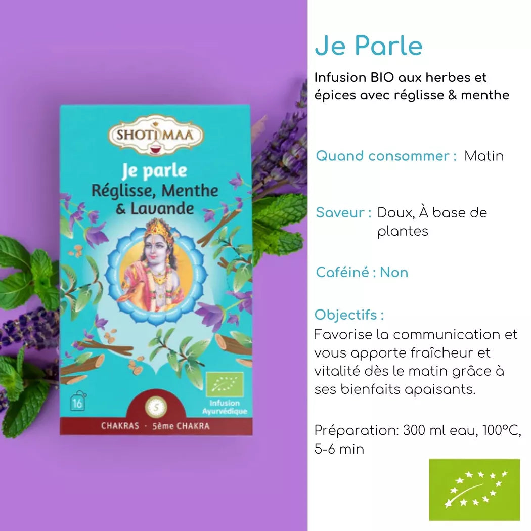 Tisane Infusion Bio Je Parle