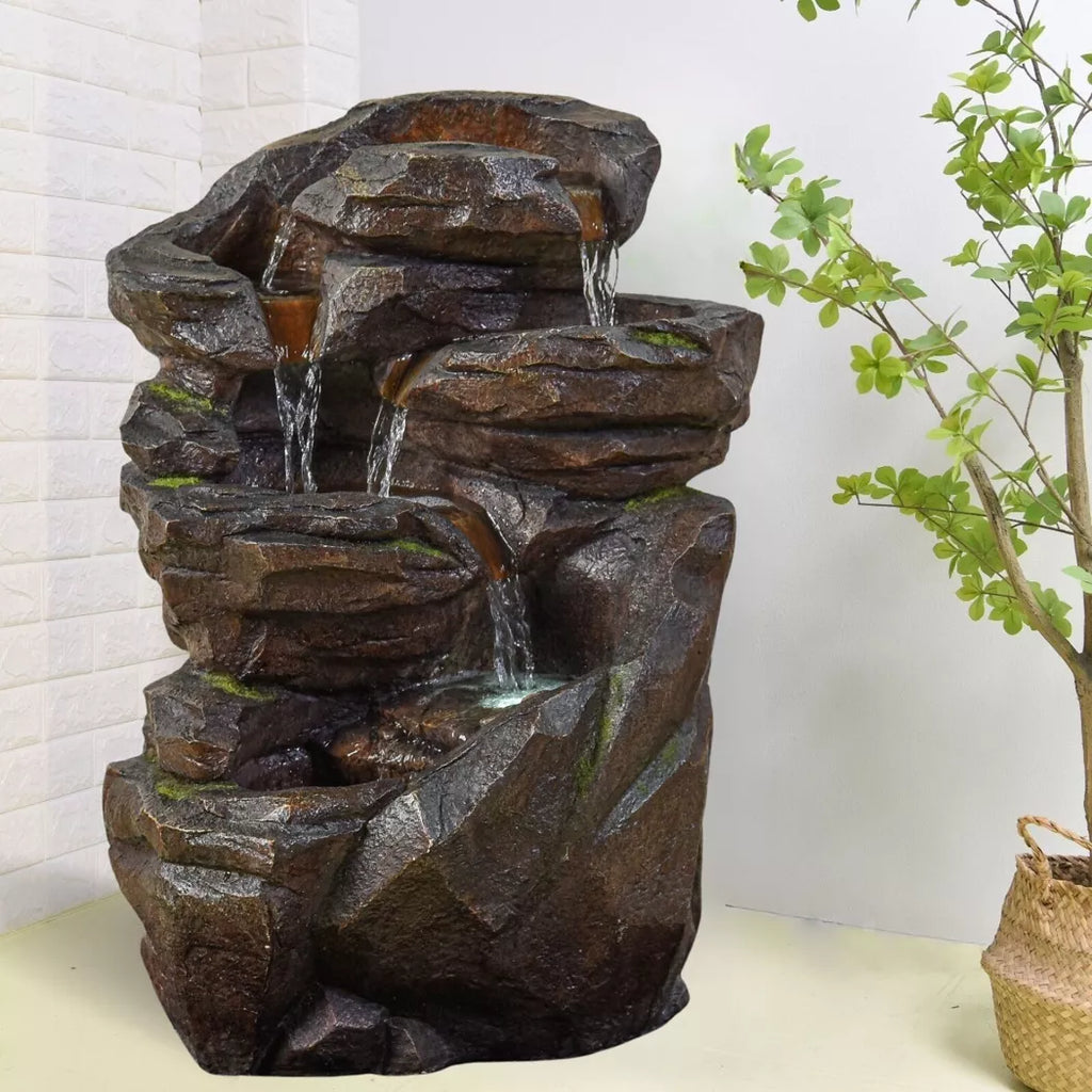 Gartenbrunnen Niagara – Innen- und Außenbereich 5-stufiger Wasserfall