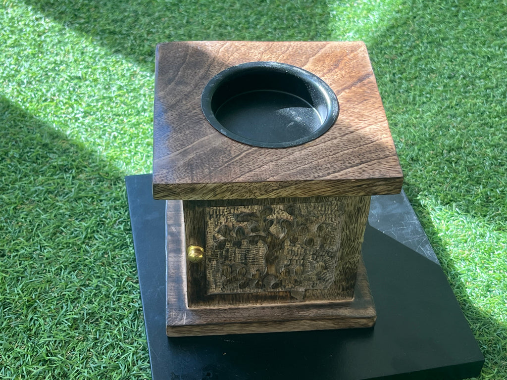 Duftlampe aus Mangoholz Lebensbaum