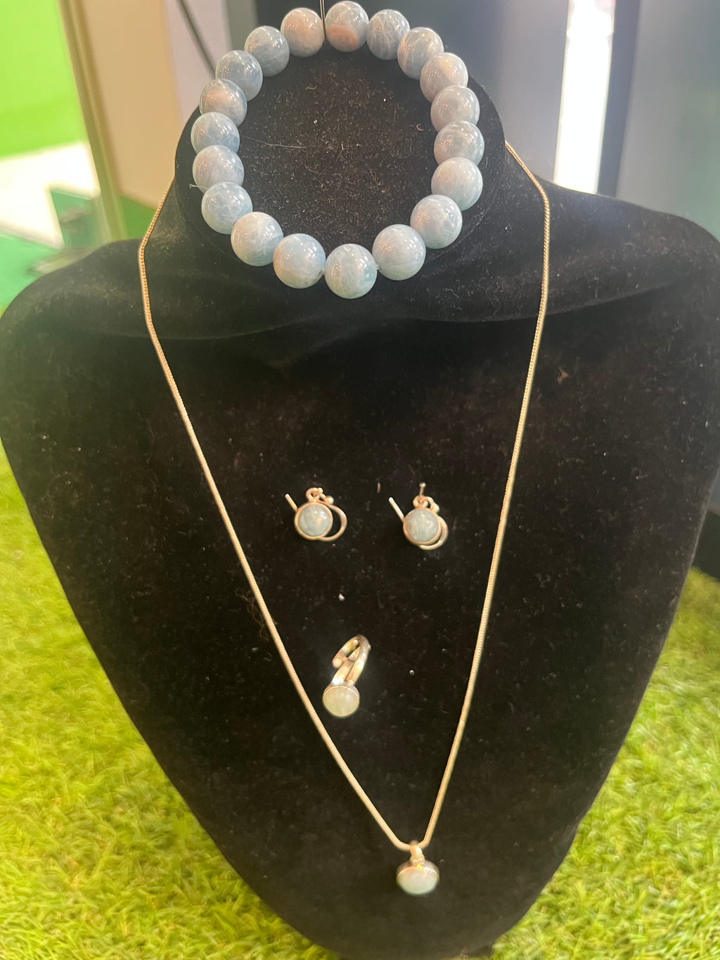 Schmuckset aus Aquamarin in AA-Qualität