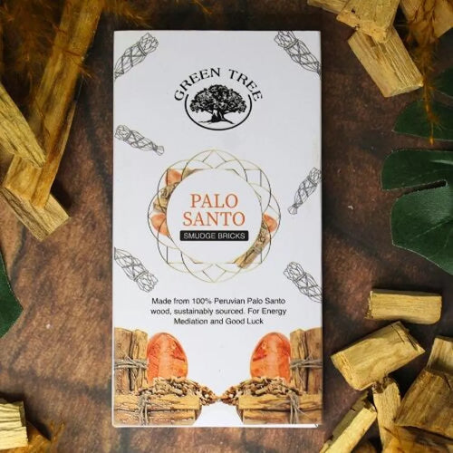 Green Tree Palo Santo Fumigation Bricks (15 bricks with burner)
