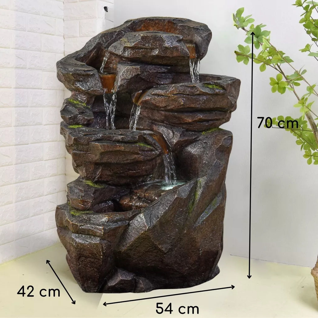 Gartenbrunnen Niagara – Innen- und Außenbereich 5-stufiger Wasserfall