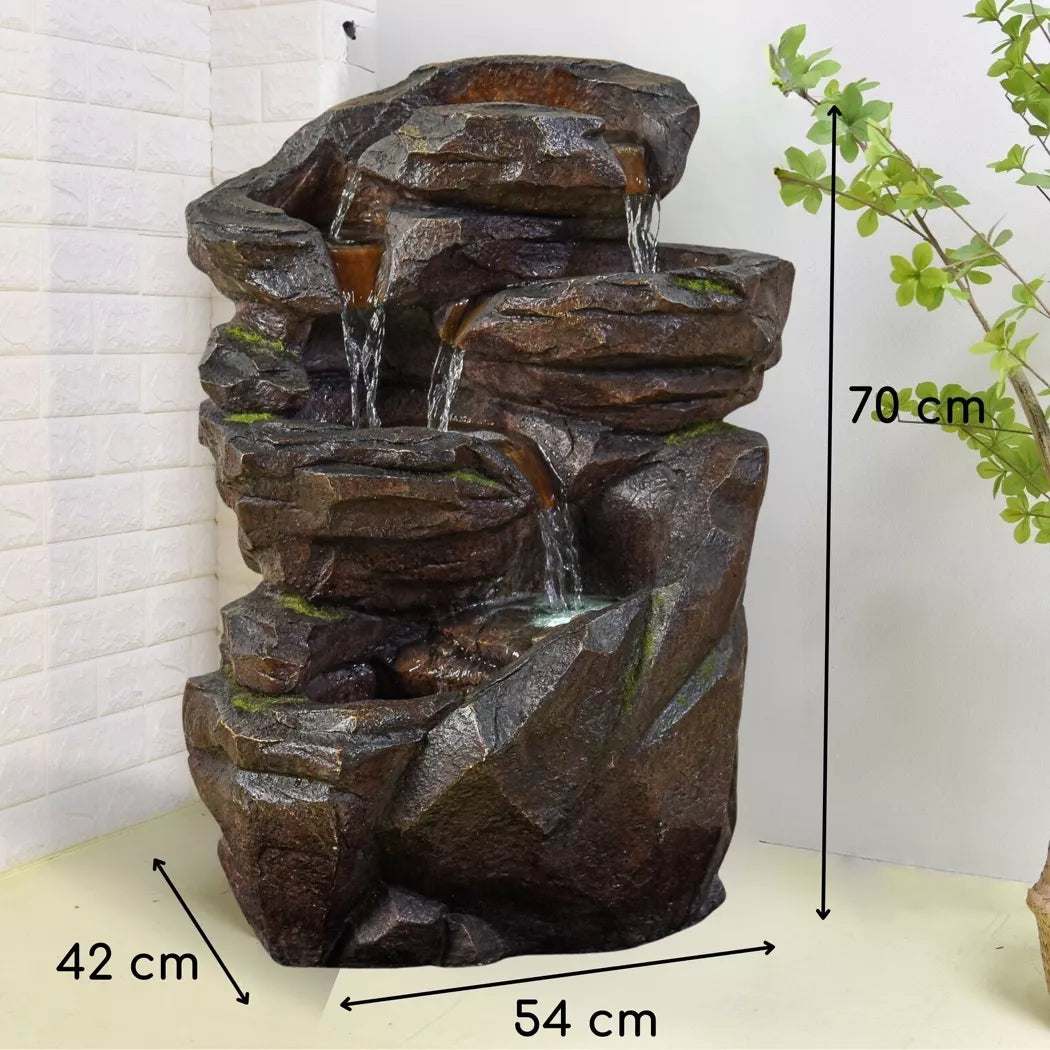 Gartenbrunnen Niagara – Innen- und Außenbereich 5-stufiger Wasserfall
