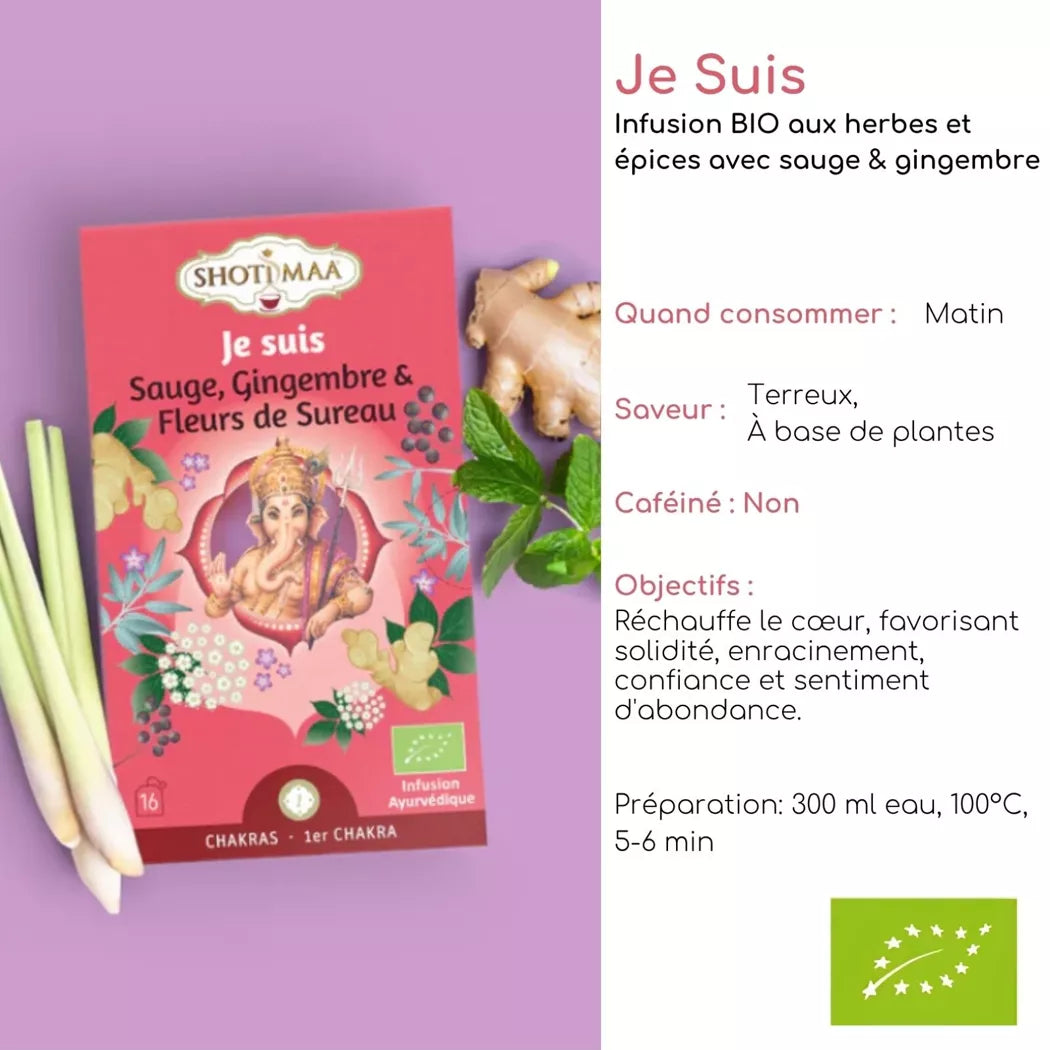 Tisane Bio Je Suis Gamme Chakra
