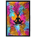 Yoga-Baum Baumwolltagesdecke für Einzelbett oder Wandteppich