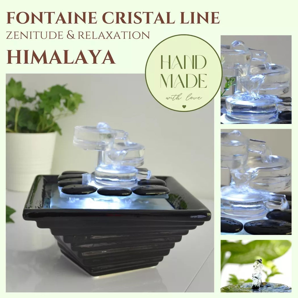 Zimmerbrunnen - Himalaya - Kristalllinie aus Glas und Keramik