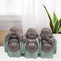 Statuette 3 lachende Weisen