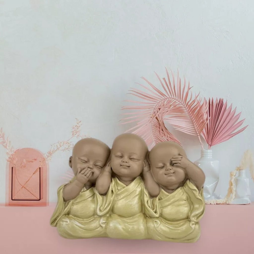Statuette Buddha 3 Bonzen Emblem